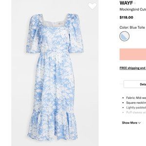 WAYF Mockingbird Cutout Midi Dress